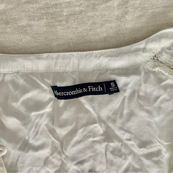 Abercrombie White Bodysuit Blouse Button Up - Picture 3 of 6